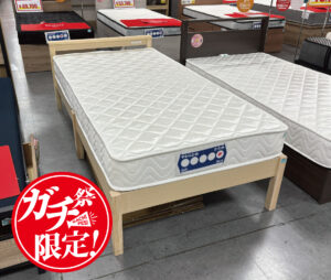 組み立て簡単♪工具いらずのシングルベッドマットレス付き
