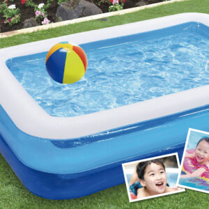 超ジャンボサイズ！友達や家族みんなで楽しめるジャンボサイズのプールが登場！2気室構造で安定感が抜群な、最長2m超ビッグなファミリープール。２段式バルブなので空気の注入と排出が簡単楽々。自宅でリゾート気分を楽しもう♪